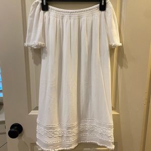 White off the shoulder dress!